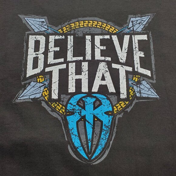 Roman Reigns WWE WWF WCW Authentic Roman Empire Youth Large T-Shirt Believe That - Picture 8 of 12